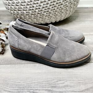 Collection by Clarks Sharon Dolly Suede Ortholite Slip On Loafers Grey Size 8M